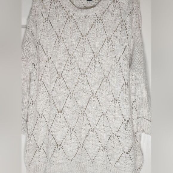 H&M M Cream Chunky Knit Longsleeves WOOL Blend Women’s Sweater - Picture 4 of 10